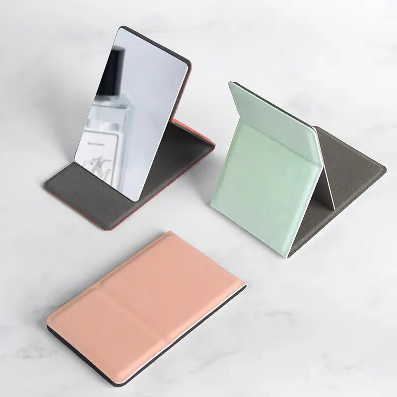 Cheap Wholesale Advanced Leather Mini Full Folding Mirror Make Up