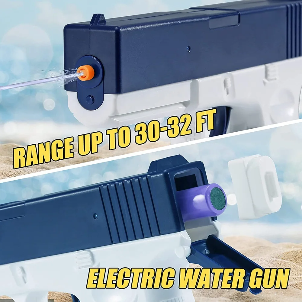 Pistola Elettrica Acqua Glock Giocattolo Automatica Estate Bambini