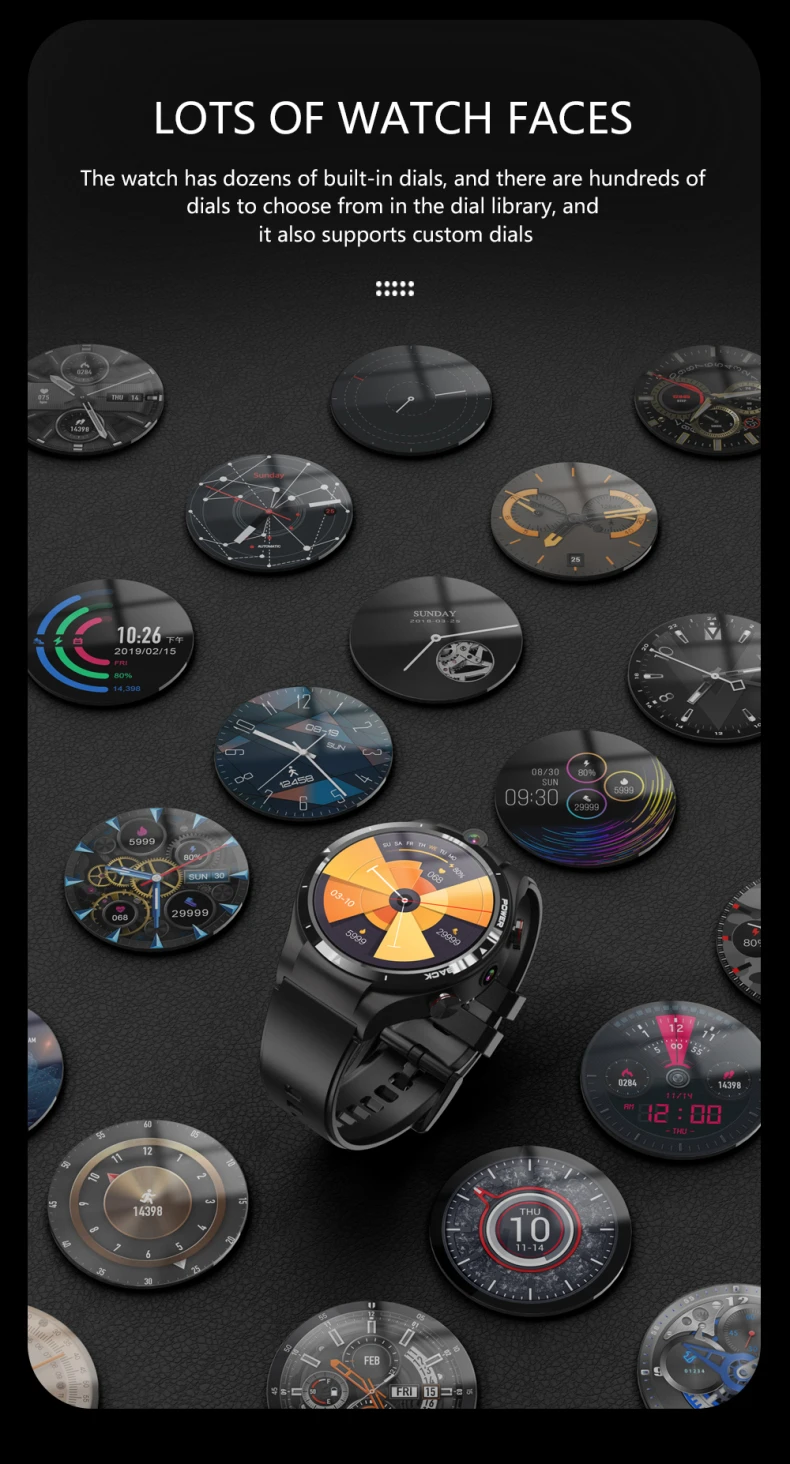 LEMFO LEM 15 Smartwatch 4G Android 10.7 MT6762 Octa-core 4GB 128GB LTE 4G SIM 900mAh Power Bank Dual Camera Smart Watch for Men