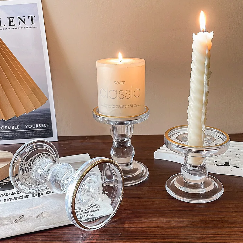 product simplify european crystal glass candle holder for candlestick candlestick holders wedding home decoration table candle holders-7