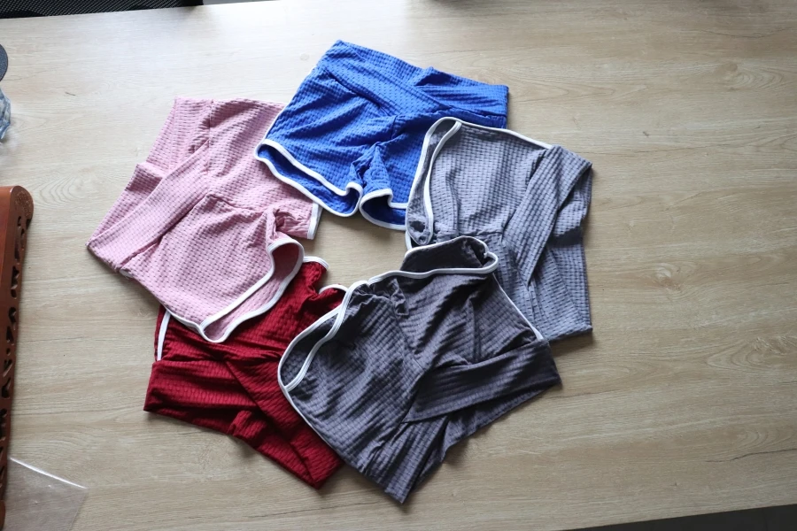 wholesale casual fitness track Yoga Textured Ruched booty scrunch bum gym workout Running leggings Shorts for women without net