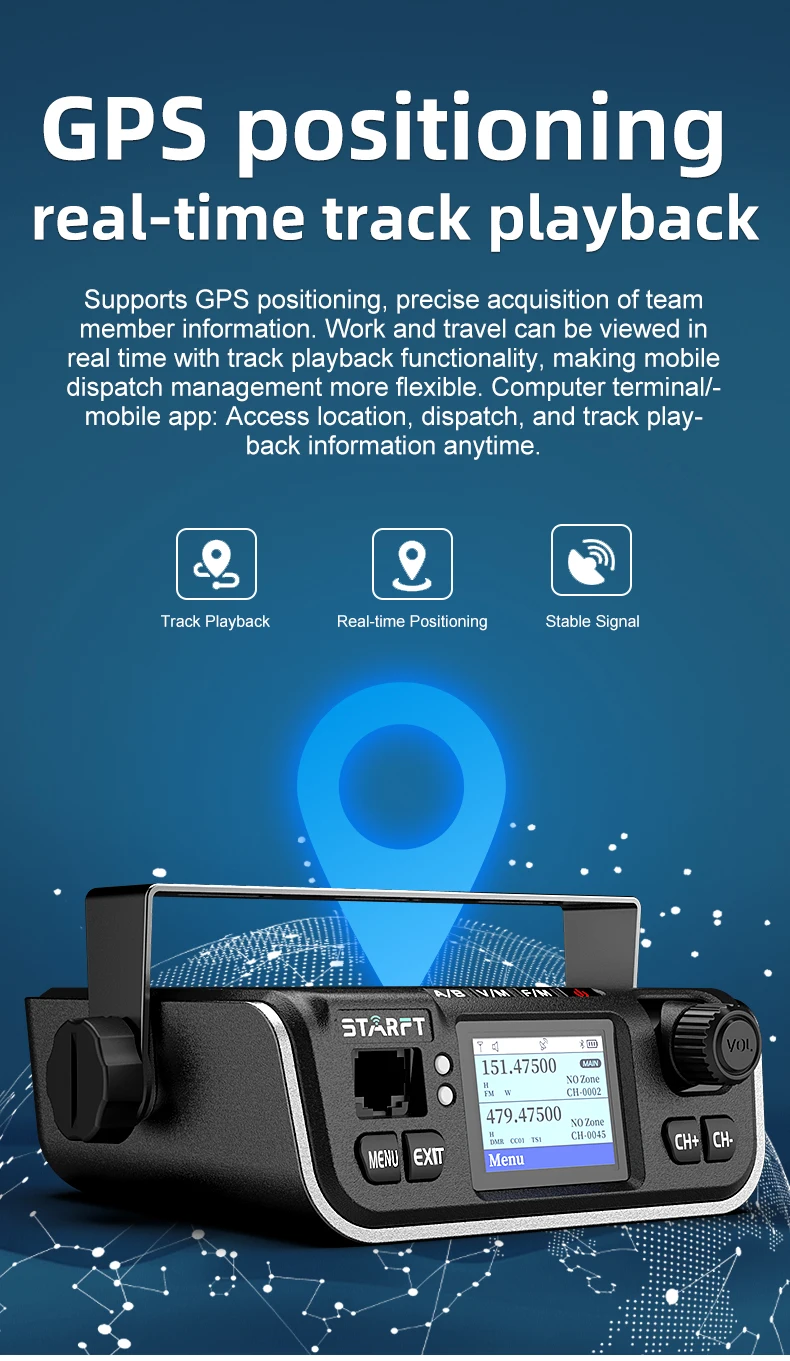Starft M520d Dmr Digital Mobile Radio Vehicle Walkie Talkie Full