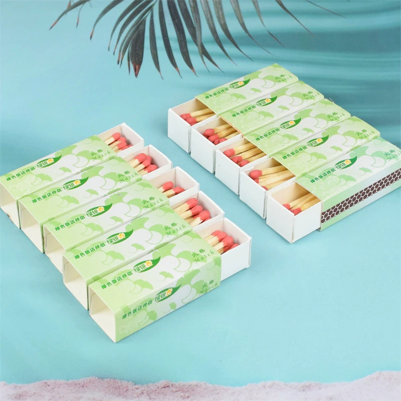 Luxury Custom LOGO Color Matches Long Pole Matchbox With Wooden Bulk Sales matchbox Customized Match Boxes
