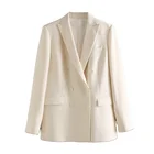 Ladies Suit 2021 White Blazer For Women Summer Blazer Double Breasted Jackets Ladies Formal Suit Jackets