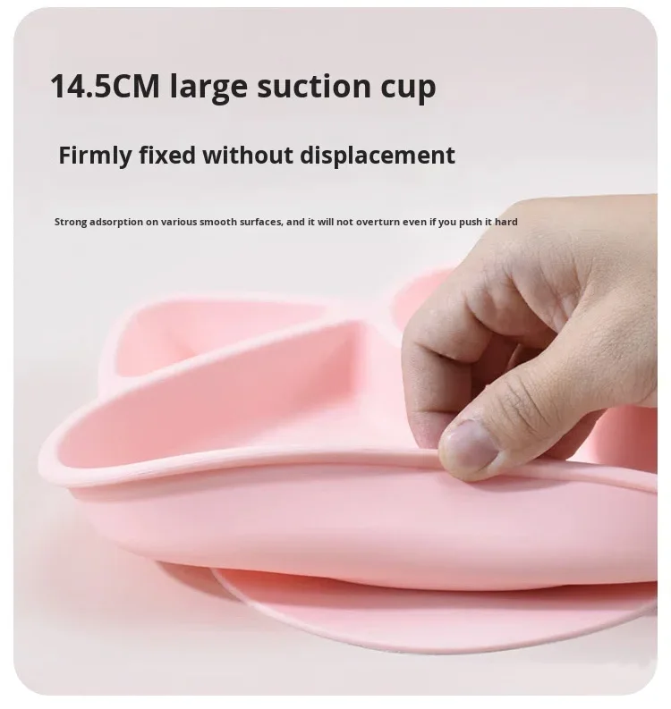 Children's Cartoon Silicone Plate, Environmentally Friendly, Non-toxic, Thick, Food Grade, Heat-resistant and Easy to Clean manufacture