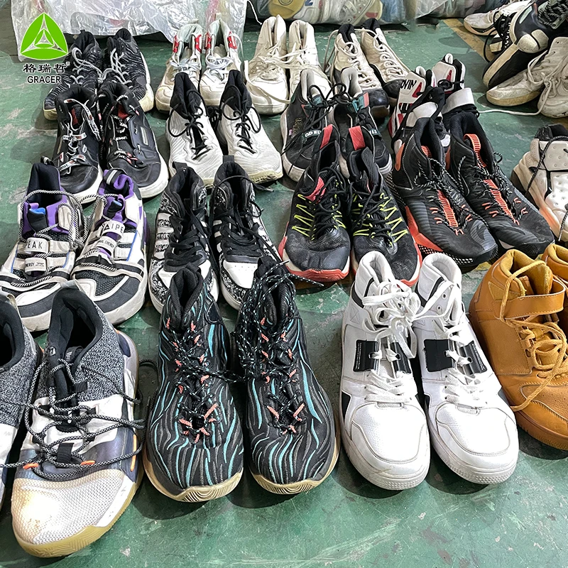 Second Hand Branded Shoes Bales High-top Men Sport Walking Sneakers Used  Shoes Wholesale From Usa - Main Image