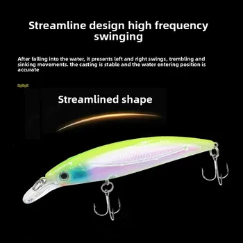 Elegant Bionic Bait Lure Manufacturer Wholesale 15g Floating Sinking ABS Carp Minnow Luminous Water Lure Made of Rubber – Soft Lure – view 4