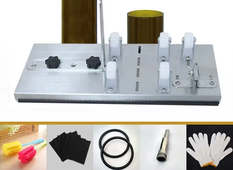 Glass Bottle Cutter Kit DIY Glass Recycling Craft Kit Stainless Steel Cutter Tungsten Carbide Alloy Wheel 2-19mm Cut Thickness