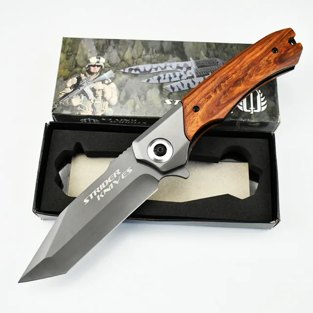 High Hardness Colombian Folding Knife for Outdoor Camping Tactical Climbing DIY Wood-Cross-Border Strict Stainless Steel D2 G10