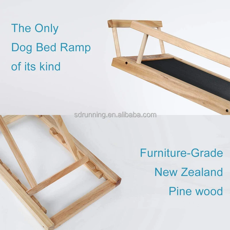 Dog Ramp Pet Puppy Ramp Solid Wooden Pet Ramp Car Dog Ladder Height