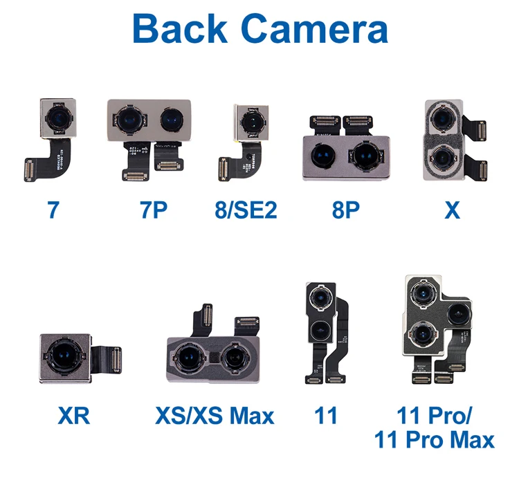 Cell Phones Rear Camera Original Back Rear Camera for iphone 5 6 7 8 10 X XS 11 12 13 14 Pro ...