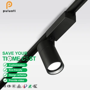 Modern Highlight Black 30W 2400K Magnetic Track Spotlight Ceiling Adjustable Angle LED Spot Light Aluminum for Supermarket Use