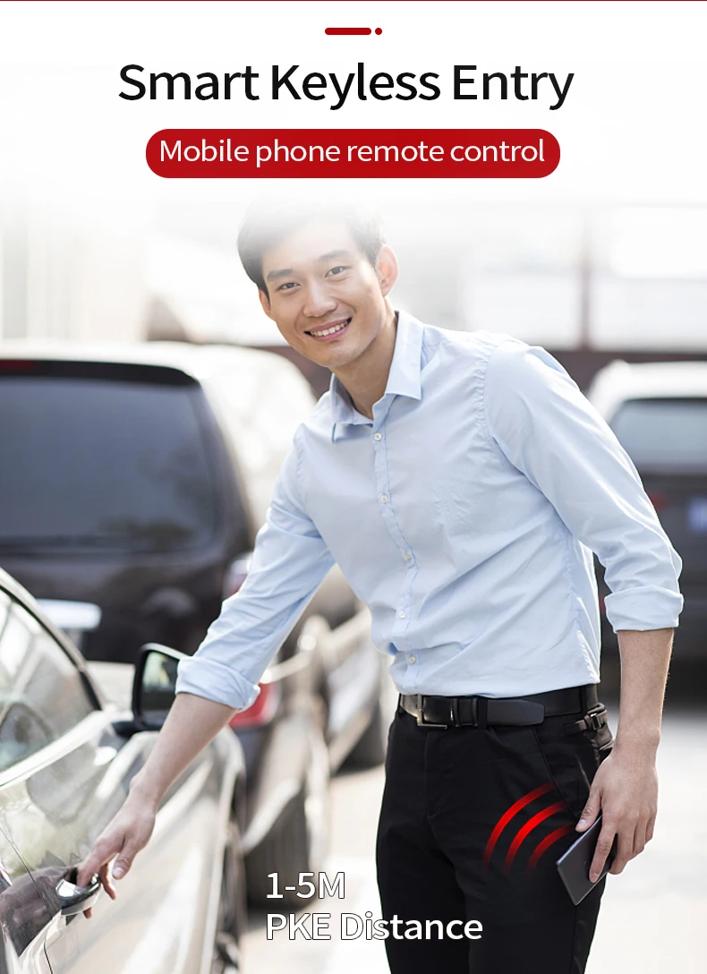 SPY Car Digital Key Security System Remote Engine Control Push Start Universal Alarm Keyless Entry App Control for Camry Model