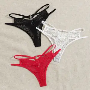 Fashion Design Lace Thong Panty Breathable Women's Sexy Underwear