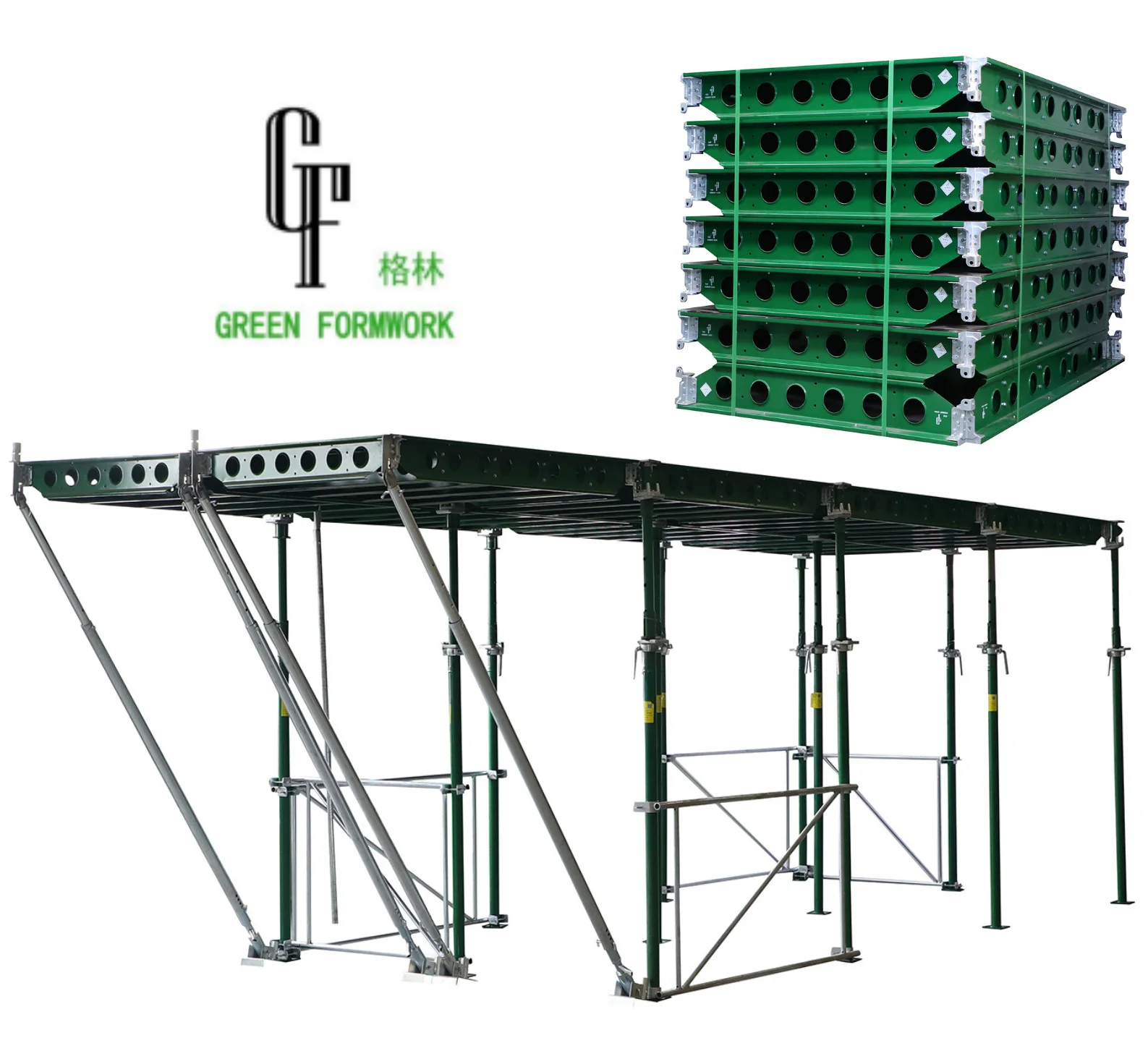 Green Doka Slab Metal Formwork Pre-Cast Concrete Mold Blocks Forms System for Villa Construction and Building Materials