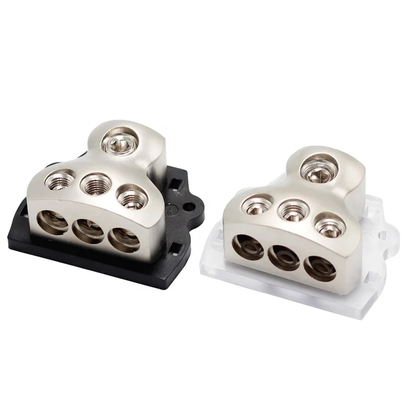 3Way Power Distribution Block Car Audio Power Wire Splitter 1x0 In/3X4