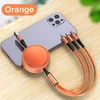 Naranja 3 en 1 cable USB