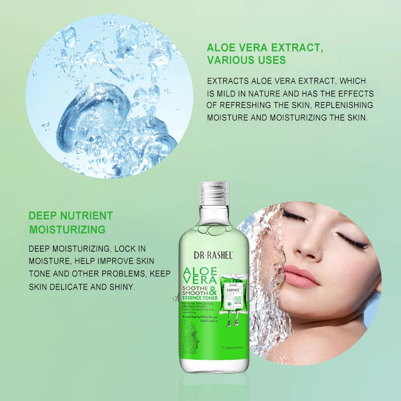 DR.RASHEL Natrliches Aloe Vera Glttendes Essenz-Toner zur Hautaufhellung  mit Eigenmarke