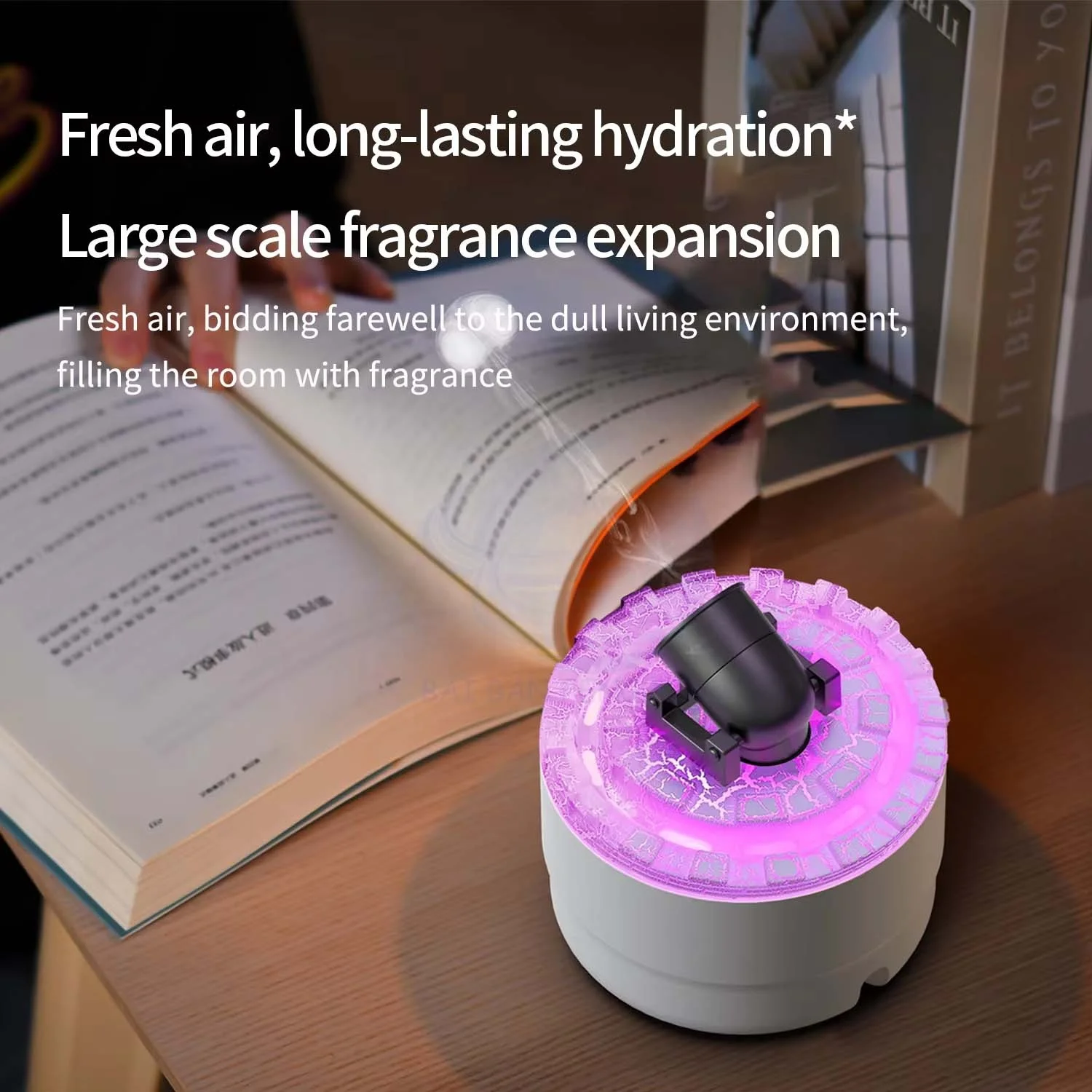 Creative Turret Aromatherapy Machine Convenient Home Bedroom Seven-colour Anti-true Flame Ambient Light Large Spray Humidifier 7