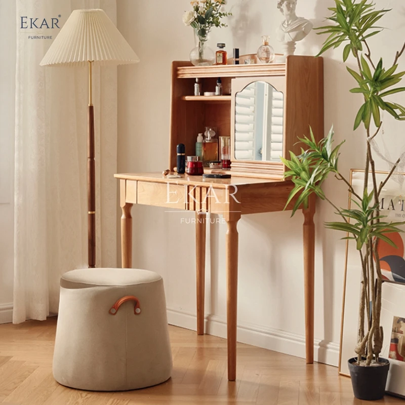 product new design modern bedroom furniture natural wood dressing table-59