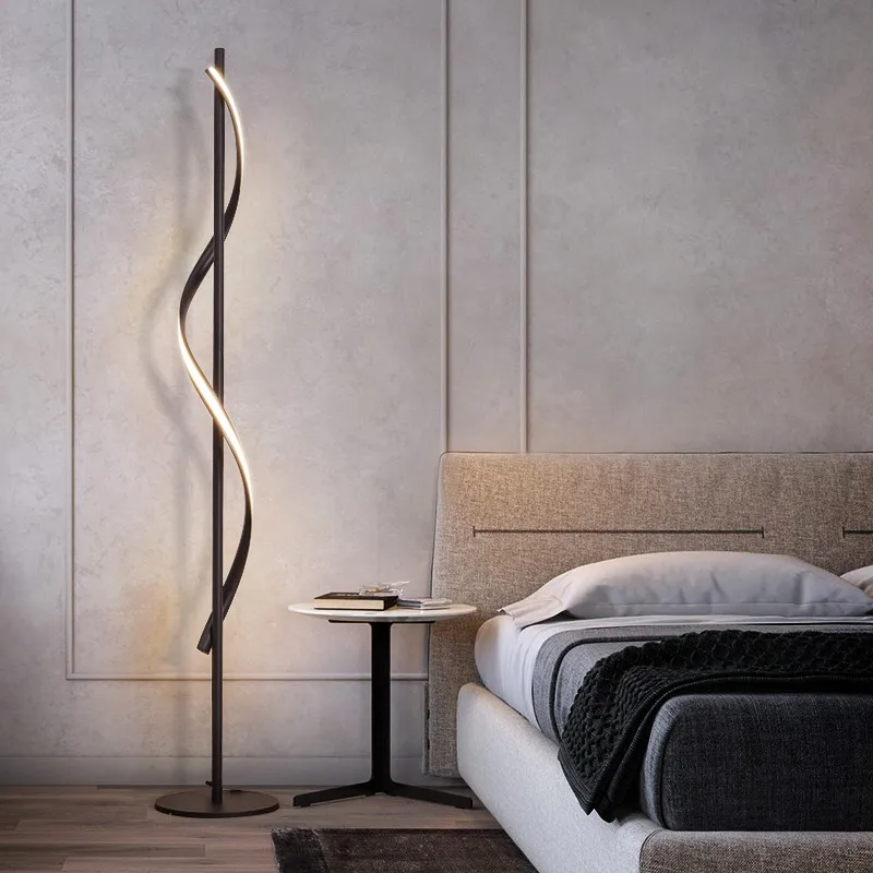 VYNXARIA 58"H Modern Floor Lamp For Living Room, Tall Corner Lamp For Bedroom & Office Lighting, Orbit Floor Lamp Ochre And Gold