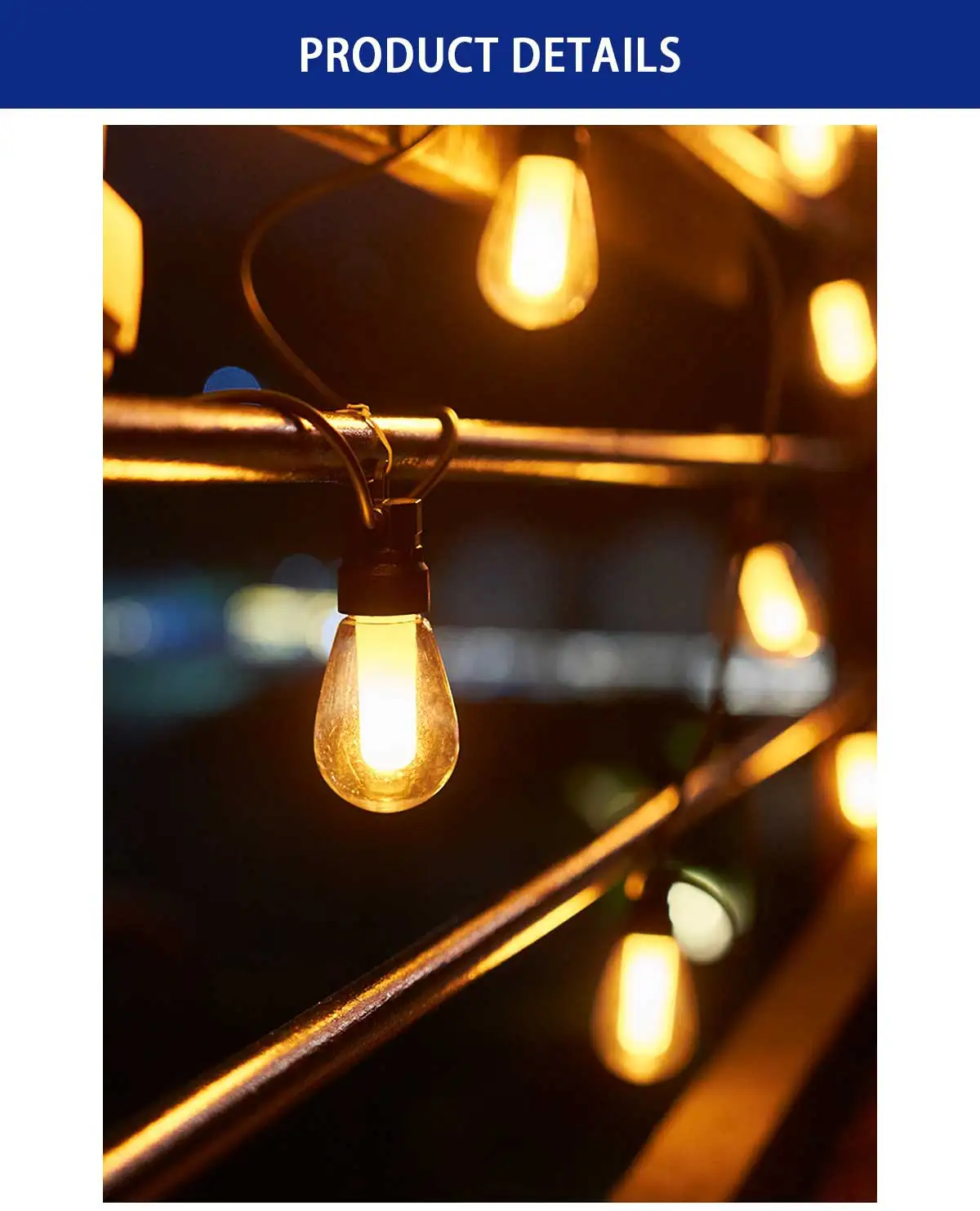 8m 13m 18m Outdoor Led String Lights 5v Flame Lamp Waterproof Fairy