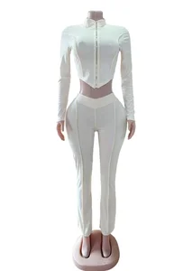 Dropshipping Fall 2026 Trendy Popular Women Clothing Gym Fitness Sports Yoga 2 Piece Pants Set