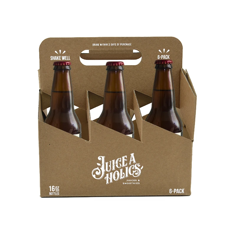 Custom 4 Pack 14 Oz Beer Can Bottle Carrier Holder Paper Cardboard Six Pack Beer Holder
