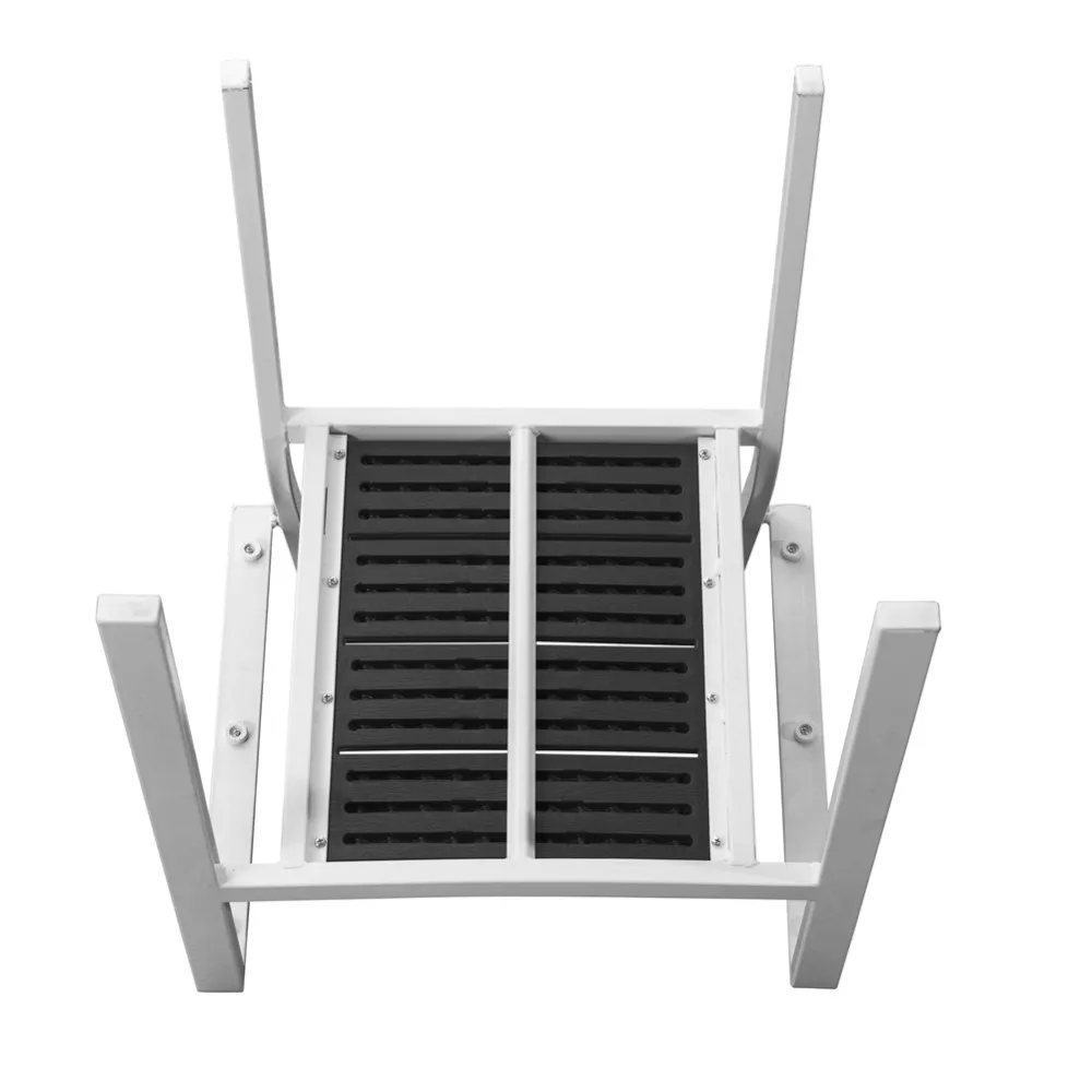 New Classic Portable HDPE Top With Metal Frame Outdoor Garden Living Room Plastic  Chair in Wooden Look
