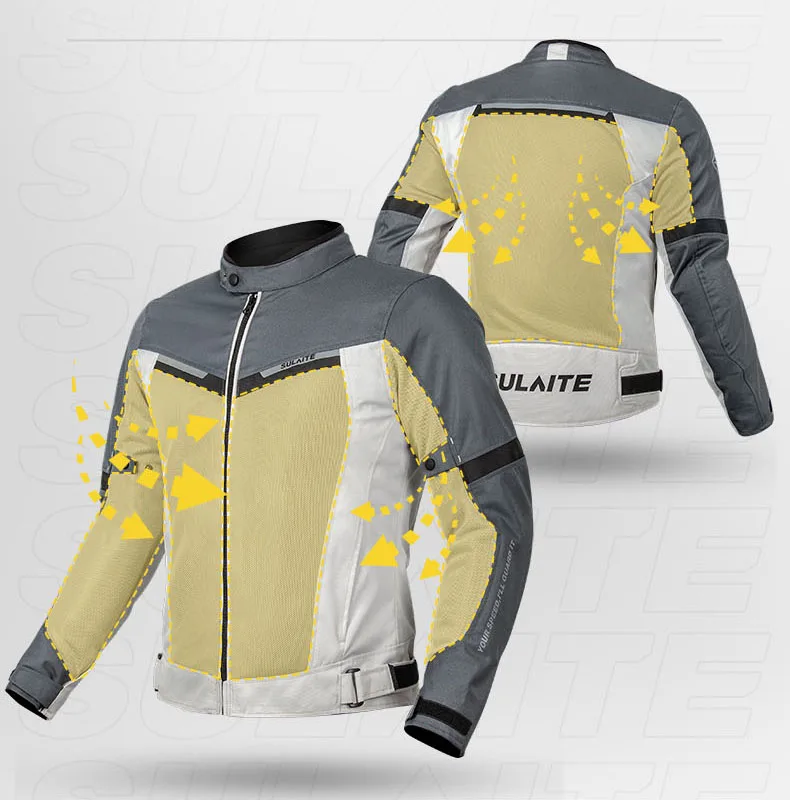SULAITE Women's Breathable Leather Motorcycle Jacket for Riding