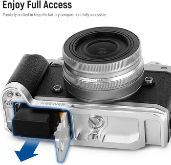 NEEWER  Aluminum Alloy L Shaped Handgrip With Retro Leather Handle Camera Grip for Nikon Z Fc detail image