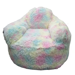 customized color living room fluffy bean bag sofa chair cover small faux fur bean bag NO 3