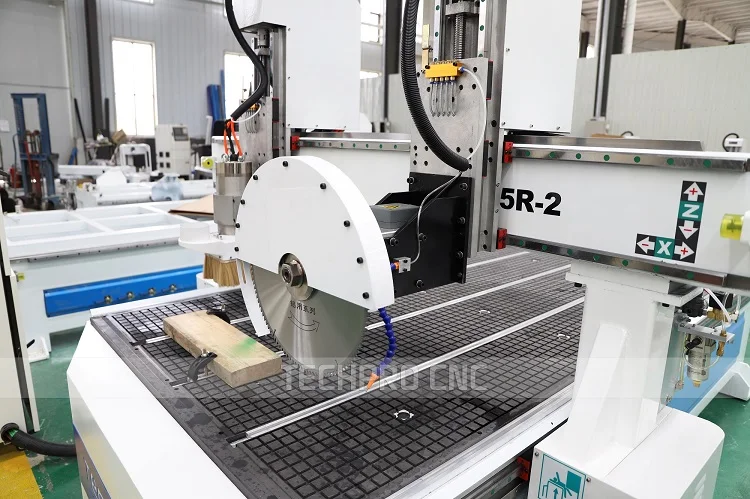 Techpro 1325 Saw Cnc Router Woodworking Machine 3 Axis Cnc Router Metal with Saw Cutting