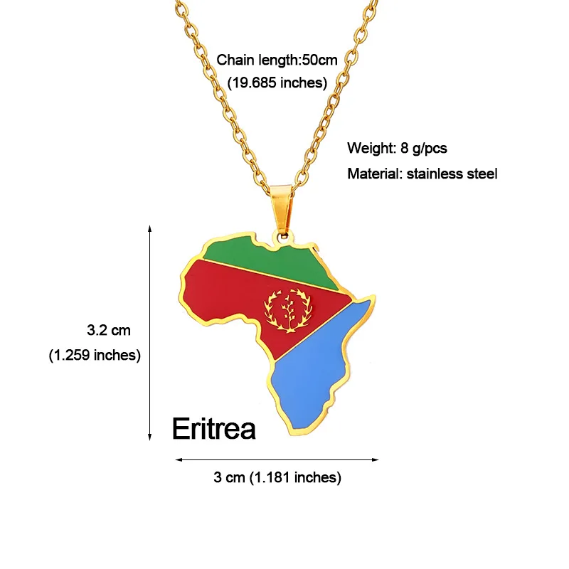 Africa Map Neckalce