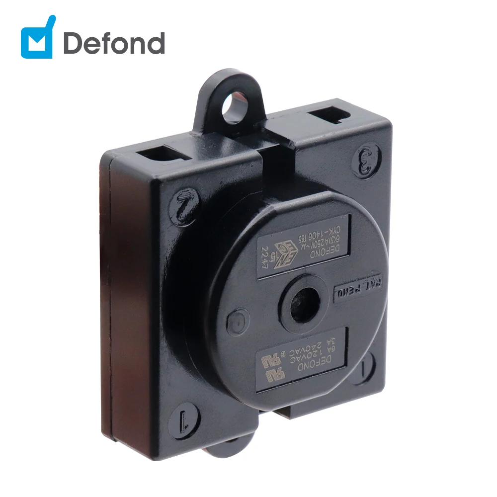 Defond 6A 120VAC 4 Позиции поворотный переключатель диапазонов CYK-1406-1-AAA31-01R 3A 240VAC SP4T поворотный переключатель для вентилятора