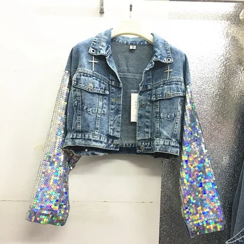 High-Buy Unicorn patch denim jacket in heavy quality with sequence