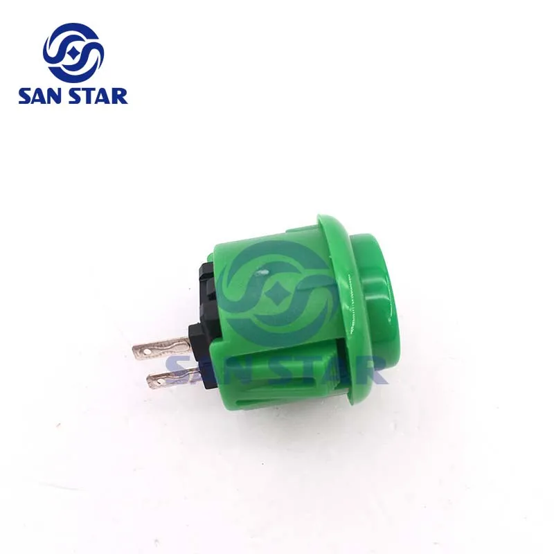 Lotto 8 Pulsanti Arcade SANWA OBSF-24 24 Mm, Blu Re, Clipsable, Con Microswitch Placcato Oro, Per Pannelli Metallici, Garanzia 2 Anni