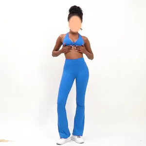 Cikini Women's High Waist Yoga Pants Seamless Fitness Sports Legging Solid Pattern Nylon Spandex Workout Legging