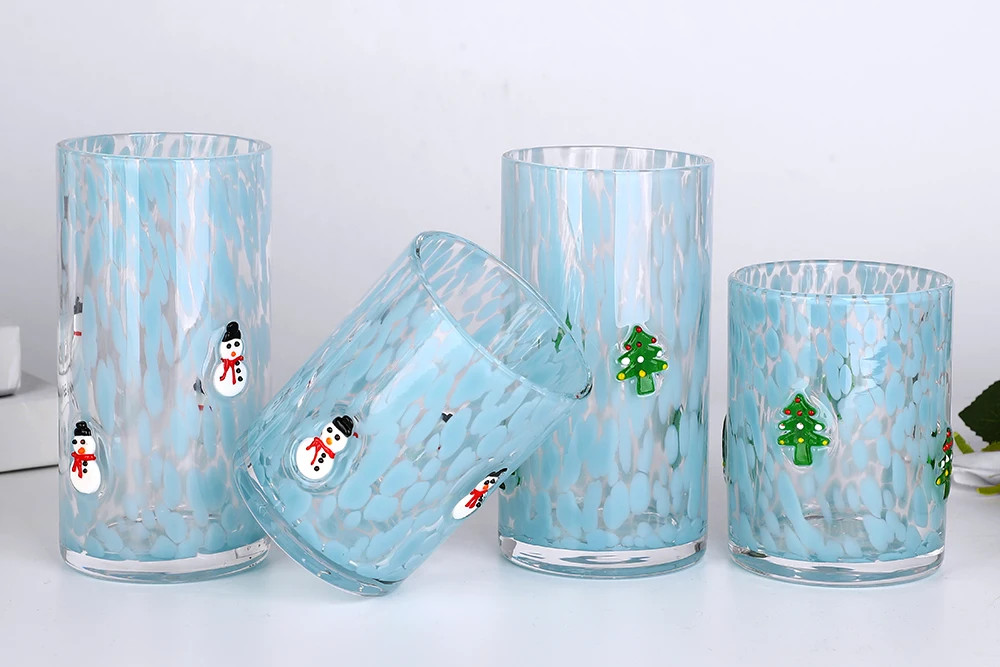 Personalised Drinking Confetti Water Blue Highball Glasses Cocktail Tumbler Glass Cup logo Kristall