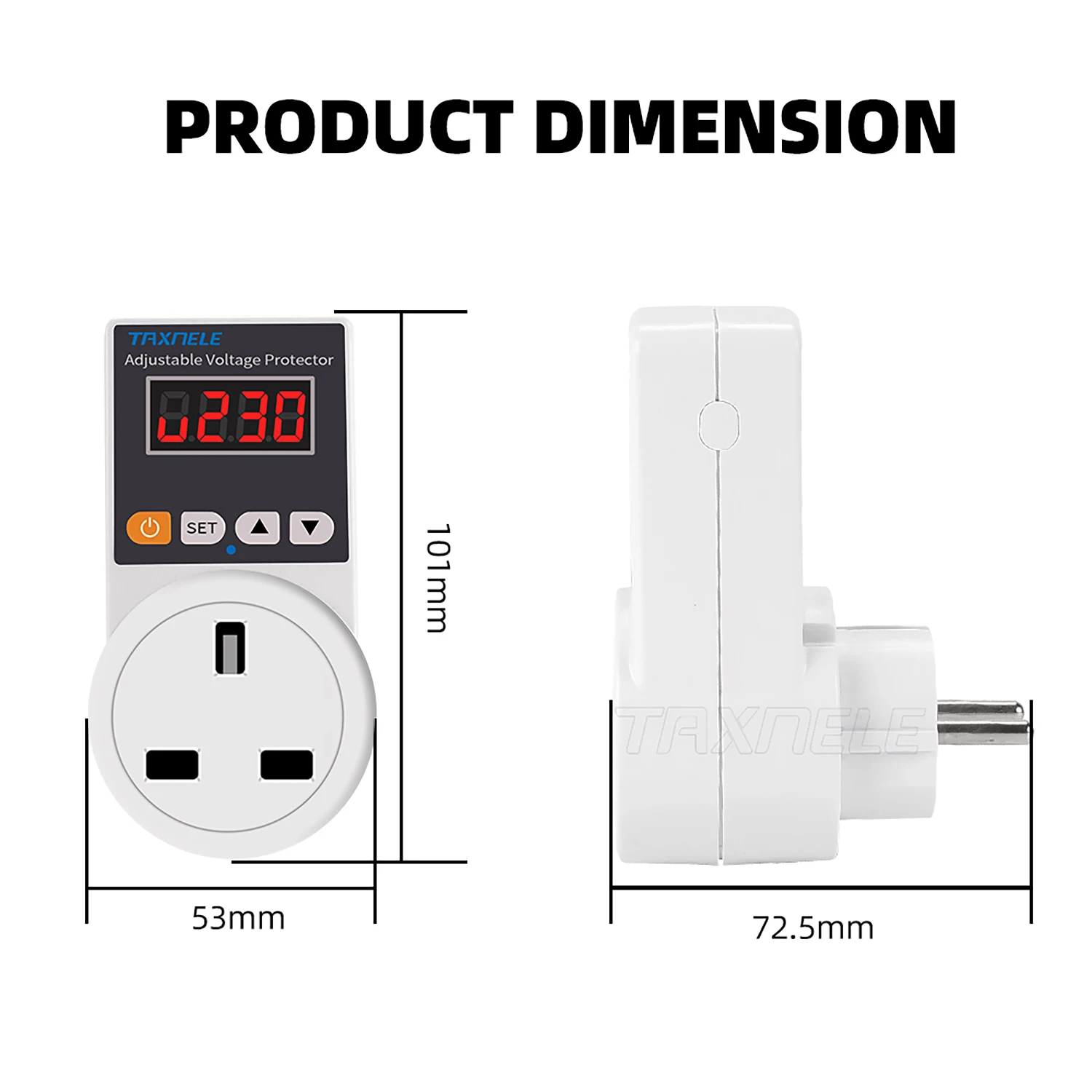 AC 220V Automatic Voltage Protector Socket Adjustable 16A Power Surge Protector UK Socket Voltage Safe Refrigerator Protect