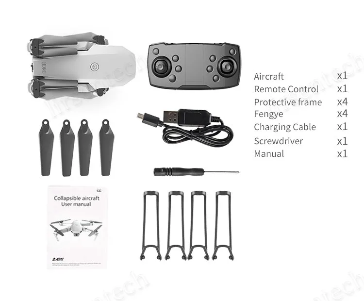 Fema — Mini Drone UAV UFO 2 km E59 RC, caméra vidéo 4K HD, hélicoptère pour la photographie aérienne, WIFI, rotation à 360 degrés, longue autonomie de batterie