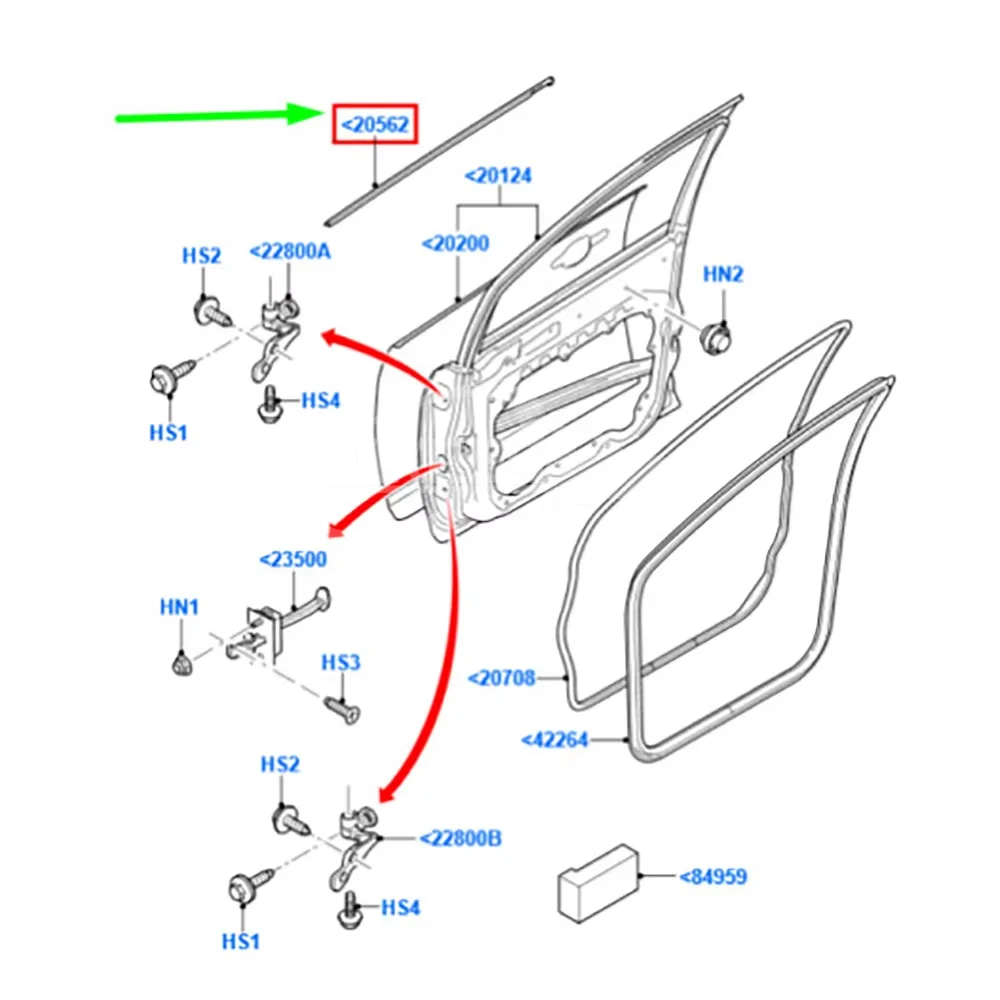 Front Door Window 4M51A20563AJ 4M51A20563AF 4M51A20563AG 4M51A20563AH ...