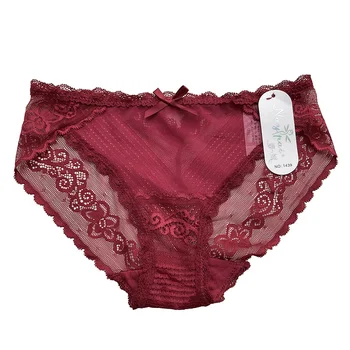 Wholesale of 7 colors Comfortable Soft Lace Women's Transparent Ladies Lingerie Underwear