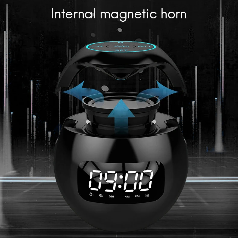 
Беспроводной динамик G90S часы цветной динамик мини портативный домашний шар карта маленькая стальная пушка динамик 