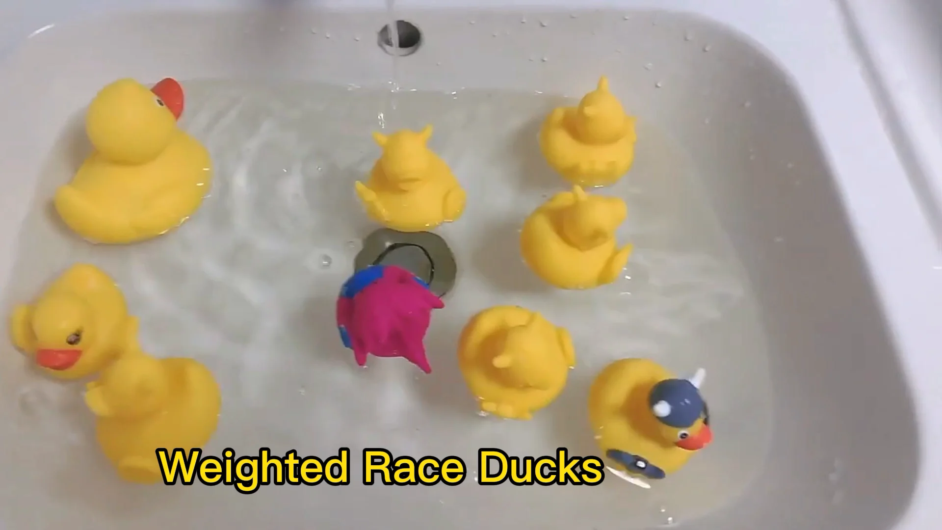 Promotional Weighted Racing Duck 8cm Rubber Ducky Floating At River