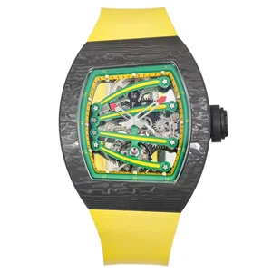 2026 New High-quality Carbon Fiber Barrel-shaped case Men's Mechanical Watch Business Style Fashionable Trendy Automatic Watches