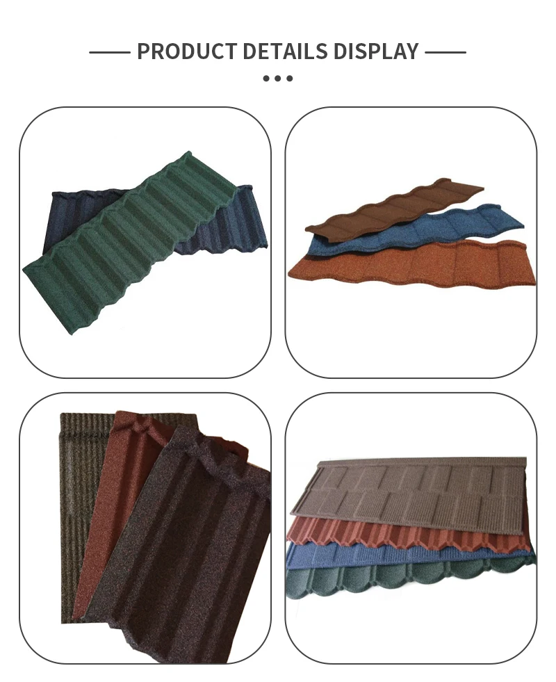 Residential Building Traditional Galvalume Stone Coated Metal Roof Metro Roofing Tile