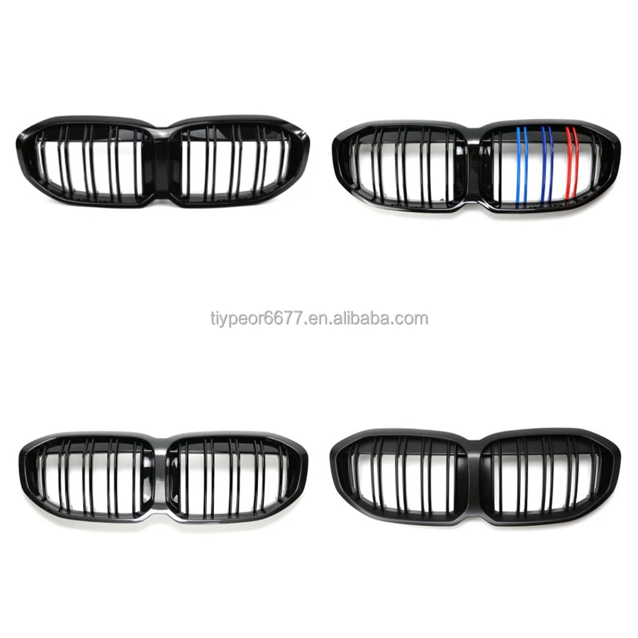 product tiypeor kidney grill double line for bmw series 1 f40 2020   2023 front center facelift grille carbon matte glossy black 3 color-2