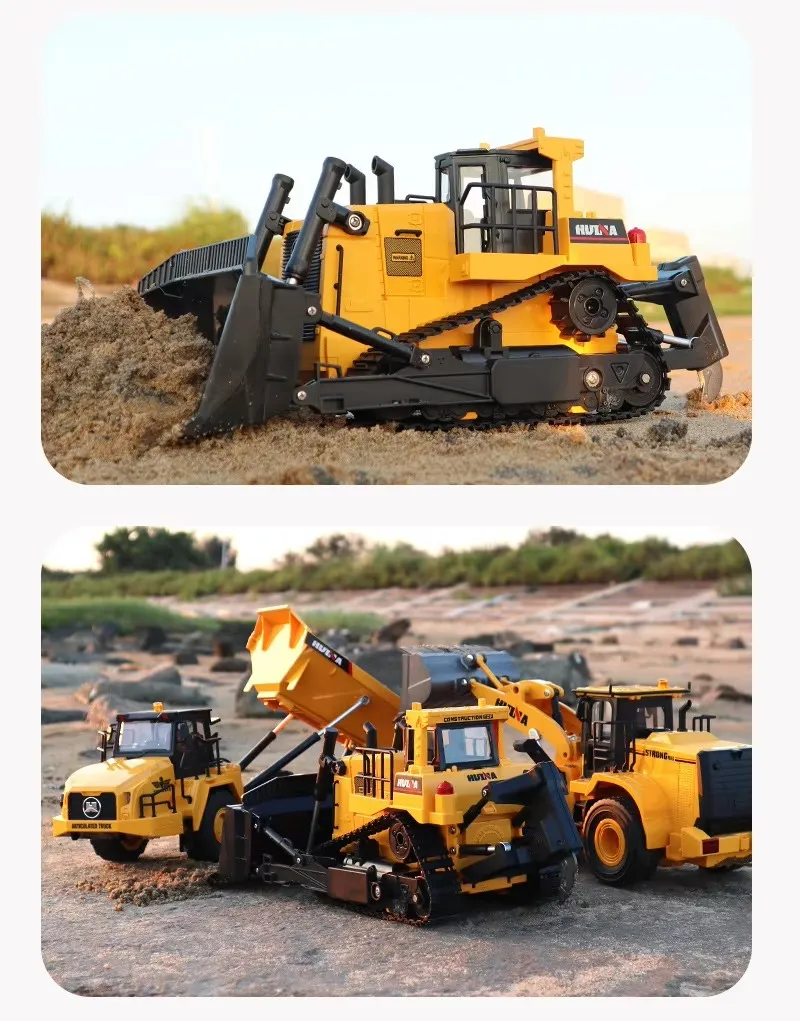 Hot Seller HUINA 1554 RC Truck 1:16 8CH RC Bulldozer for Kinds Gifts