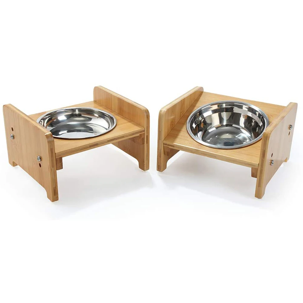 single elevated pet bowl